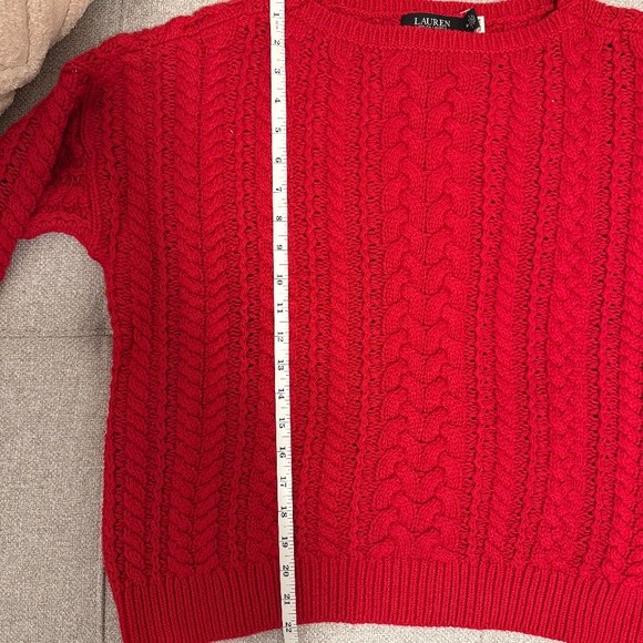 Ralph Lauren Cable-Knit Sweater in Holiday Red - Picture 3 of 5